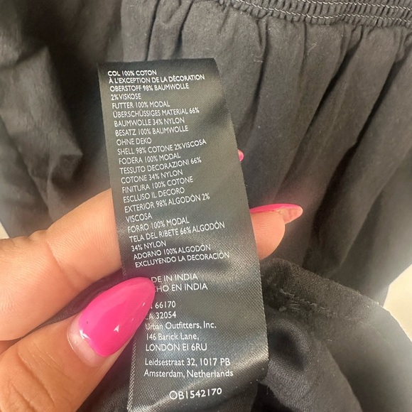 NWT Free People Valencia Embroidered Lace High Neck Mini Black Dress Size Medium - Picture 8 of 13